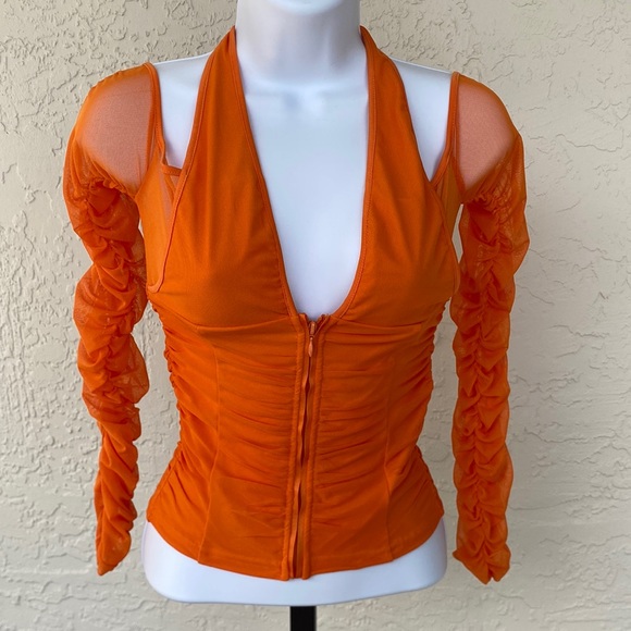 New I.AM.GIA Orange Crop Top Size Small